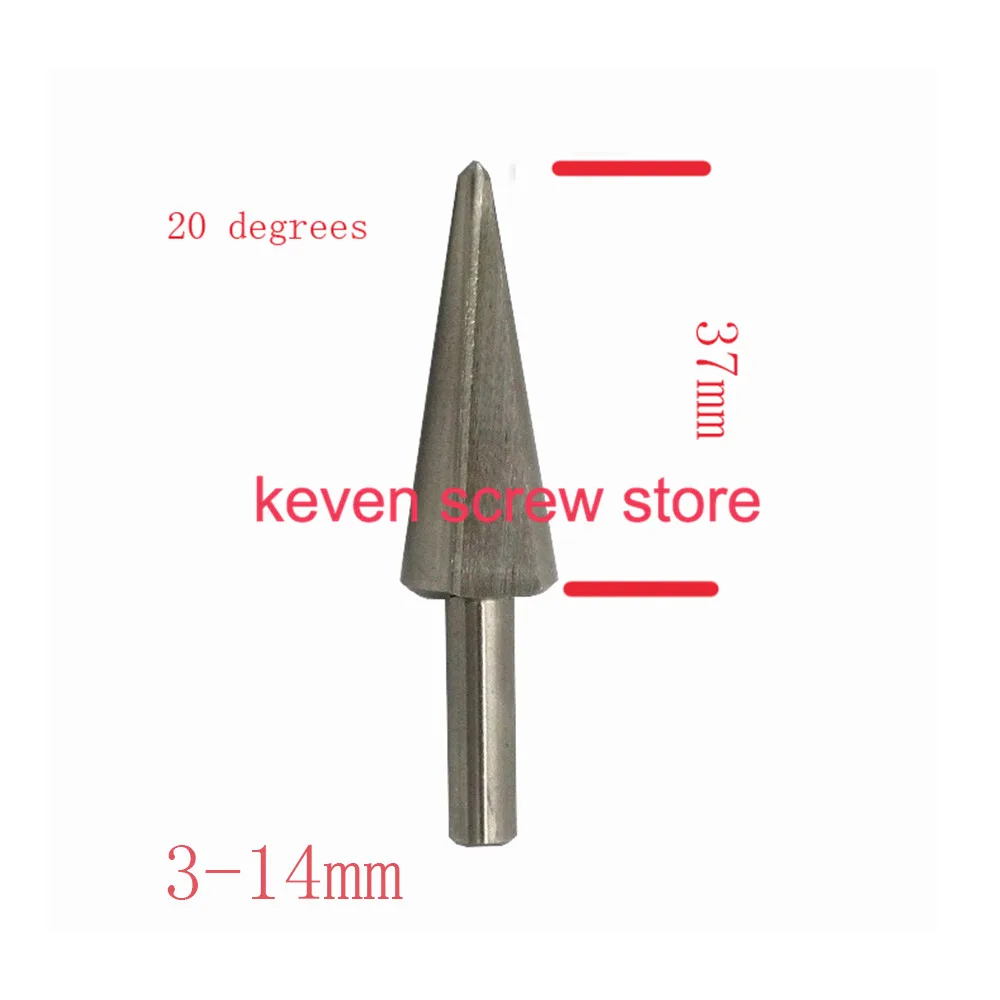 

1pcs 3-14mm / 5-20mm/16-30.5mmTaper Umbrella Step Drill Bit Hss Chamfer Cutter Round handle Umbrella End Mill Drill Set