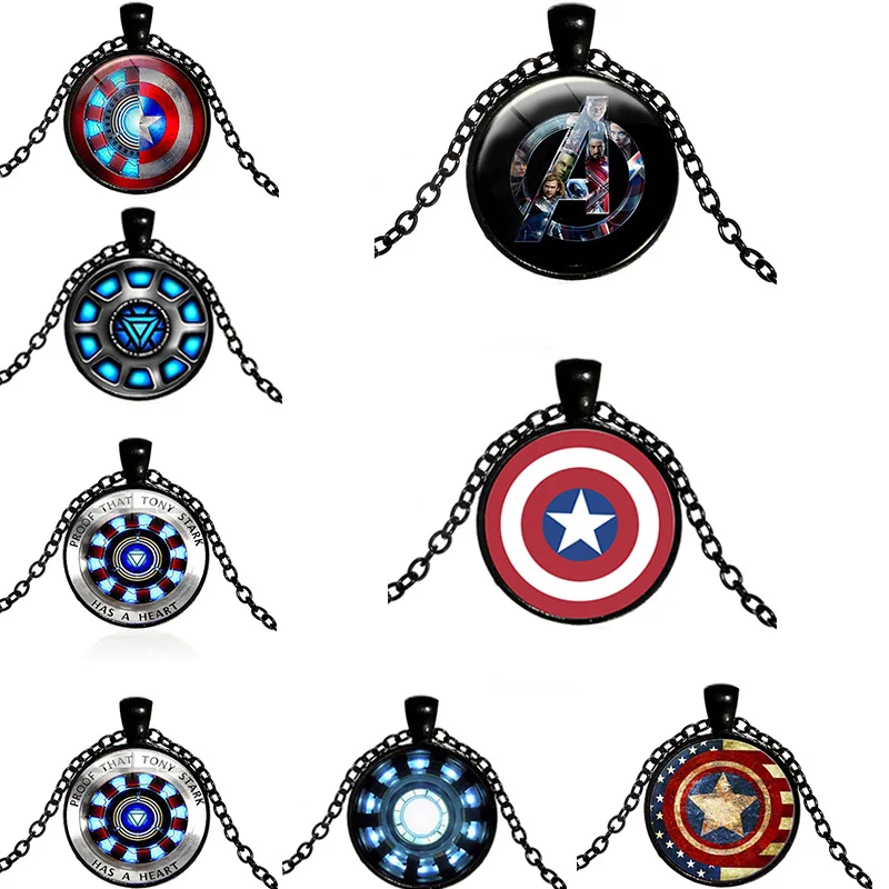 

Avengers Captain America Iron Man Tijd Edelsteen Ketting Speelgoed 36 Color