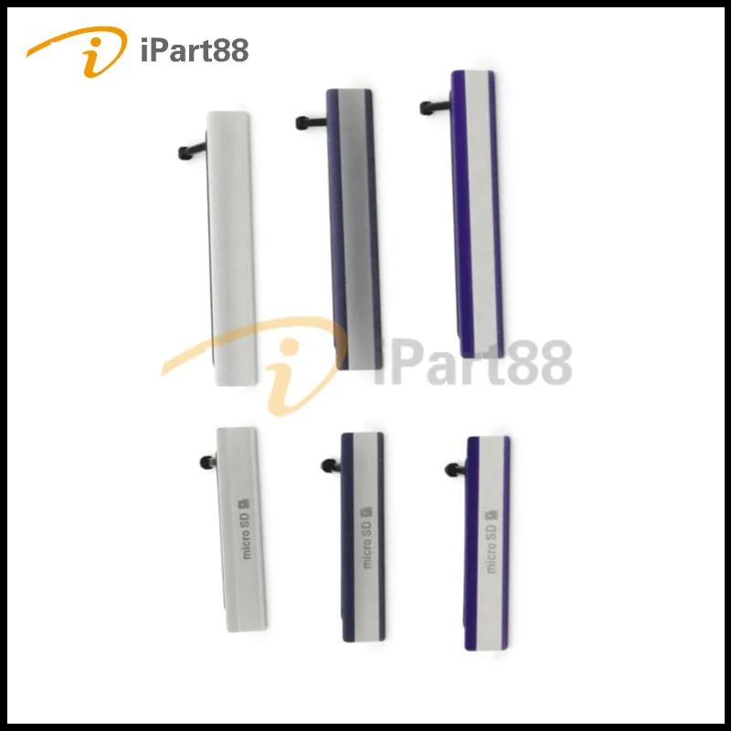 

Dustproof For Sony Xperia Z2 D6503 Micro SD Card+USB Charging Port Cover Flap Dust Plug Block Cover Set