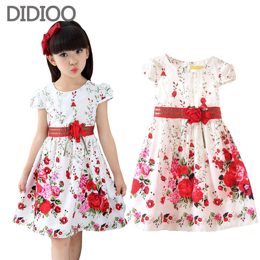 Kids Dresses For Girls Clothing Summer Style Floral Print Girl Princess Party Dress Baby Kids Clothes Casual Sundress 2 10y Kids Dresses For Girls Dresses For Girlskids Dress Aliexpress
