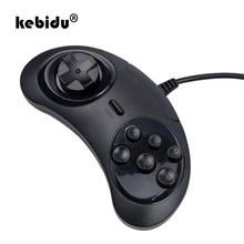 Kebidu 2019 nuevo Mando de juegos USB 6 botones para SEGA USB de Gaming Joystick titular para PC MAC Mega Drive Gamepads