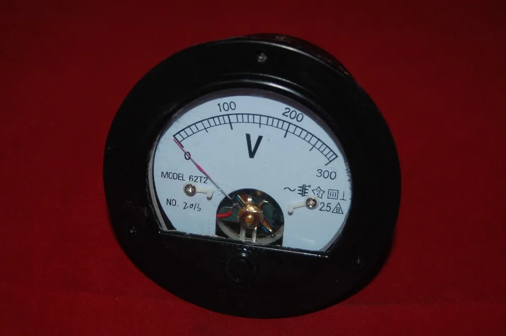 1pc AC 0 300V ROUND Analog Voltmeter Panel Voltage Meter 62T2 Diameter