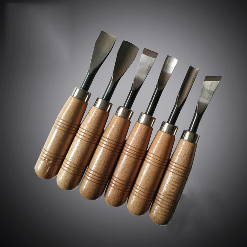 6pcs/set Wood Carving Hand Chisel Professional Wood  Gouges Set Carpenter Carving Knife