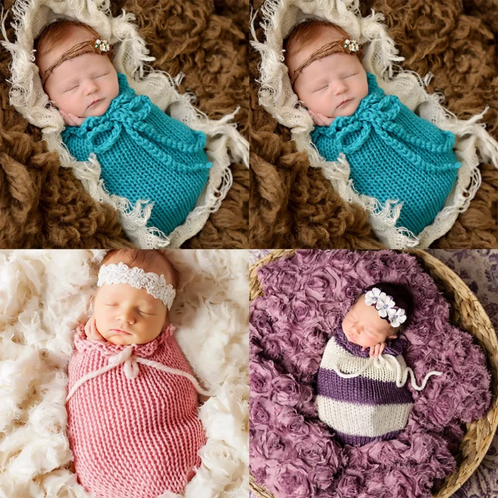 

Puseky Baby Photography Props Blanket Rayon Wraps Stretch Knit Newborn Photo Wraps Hammock Swaddling Padding Sleeping Bag