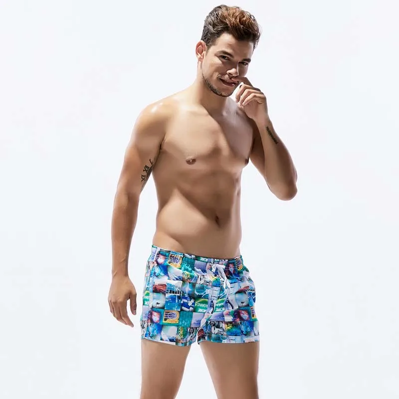 SEOBEAN/купальные костюмы мужские бордшорты цветные яркие быстросохнущие летние пляжные шорты Модные 2 цвета на выбор