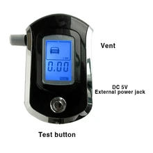 Автомобильный цифровой тестер дыхания с ЖК-дисплеем спиртовой парковки алкотестер