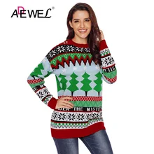 ADEWEL 2018 Winter Christmas Tops Pullover Sweater Women Plus size Knitted O-neck Long Sleeve Sweater Jumper Pullovers Femme XXL ADEWEL 2018 Winter Christmas Tops Pullover Sweater Women Plus size Knitted O-neck Long Sleeve Sweater Jumper Pullovers Femme XXL