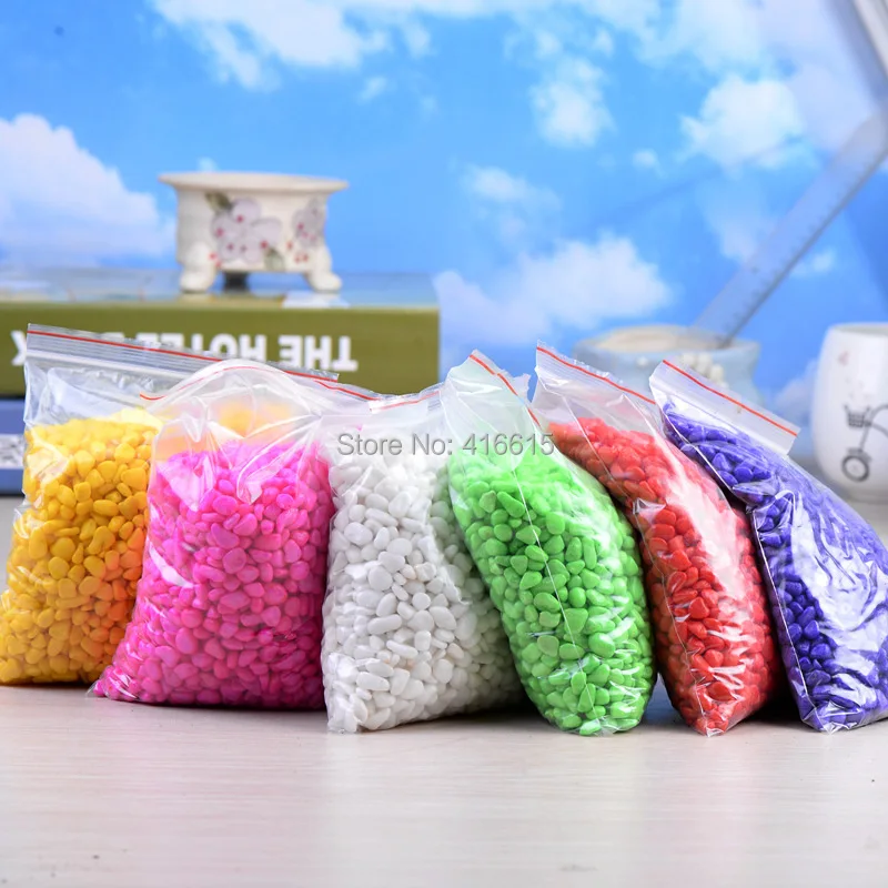 Potted Ornamental Gardening Supplies Colored Stones Multicolored Pebble
