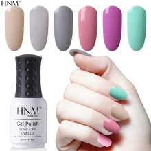 

HNM Light Color 8ML Gel Polish Semi Permanent LED UV Gel Nail Polish Hybrid Lacquer Varnish Paint Gellak Lucky Stamping Enamel