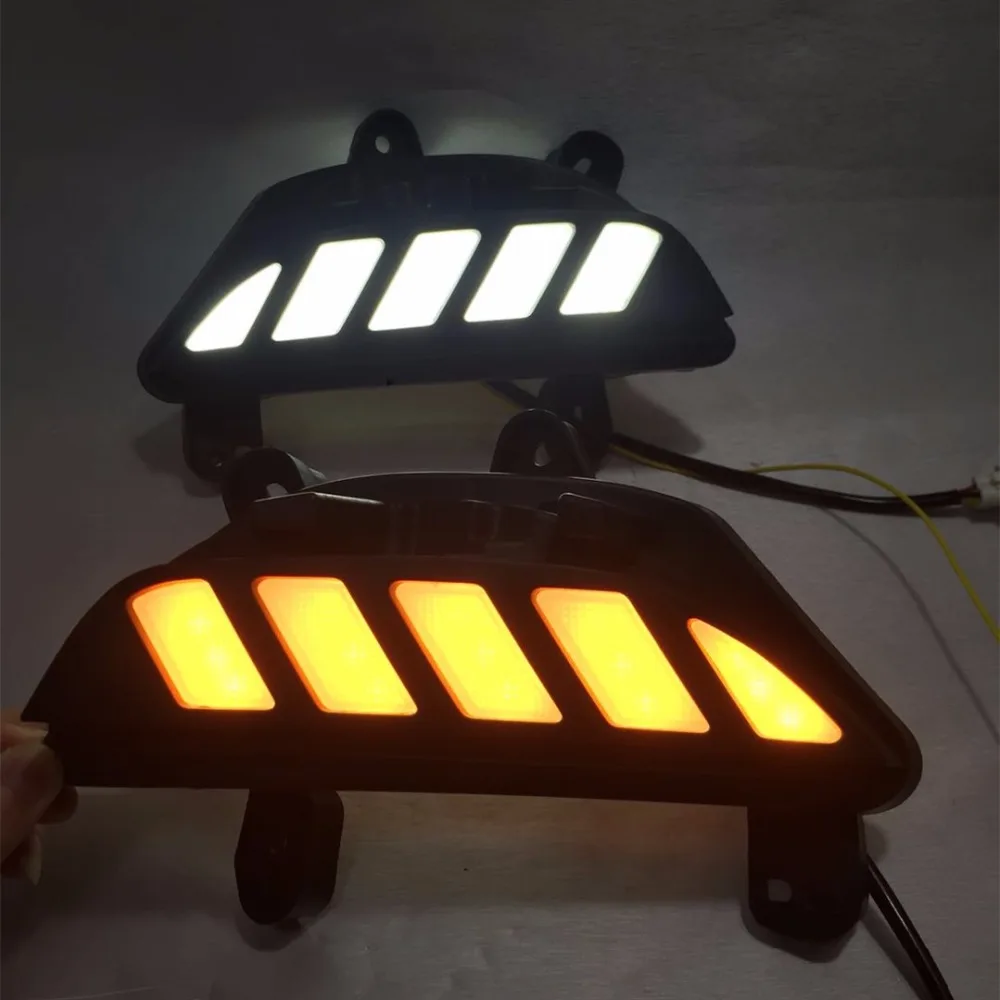 Turn Signal Light and dimming style Relay 12V LED car DRL daytime lights with fog font