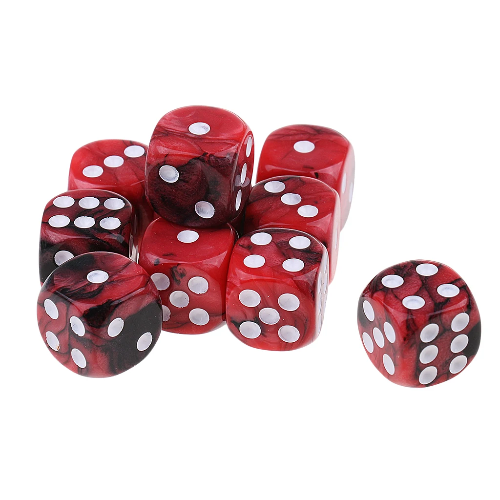 MagiDeal 30Pcs 16mm Six Sided D6 Dices Party Fun Toy for RPG MTG DND Dungeons and Dragons Gambling Craps