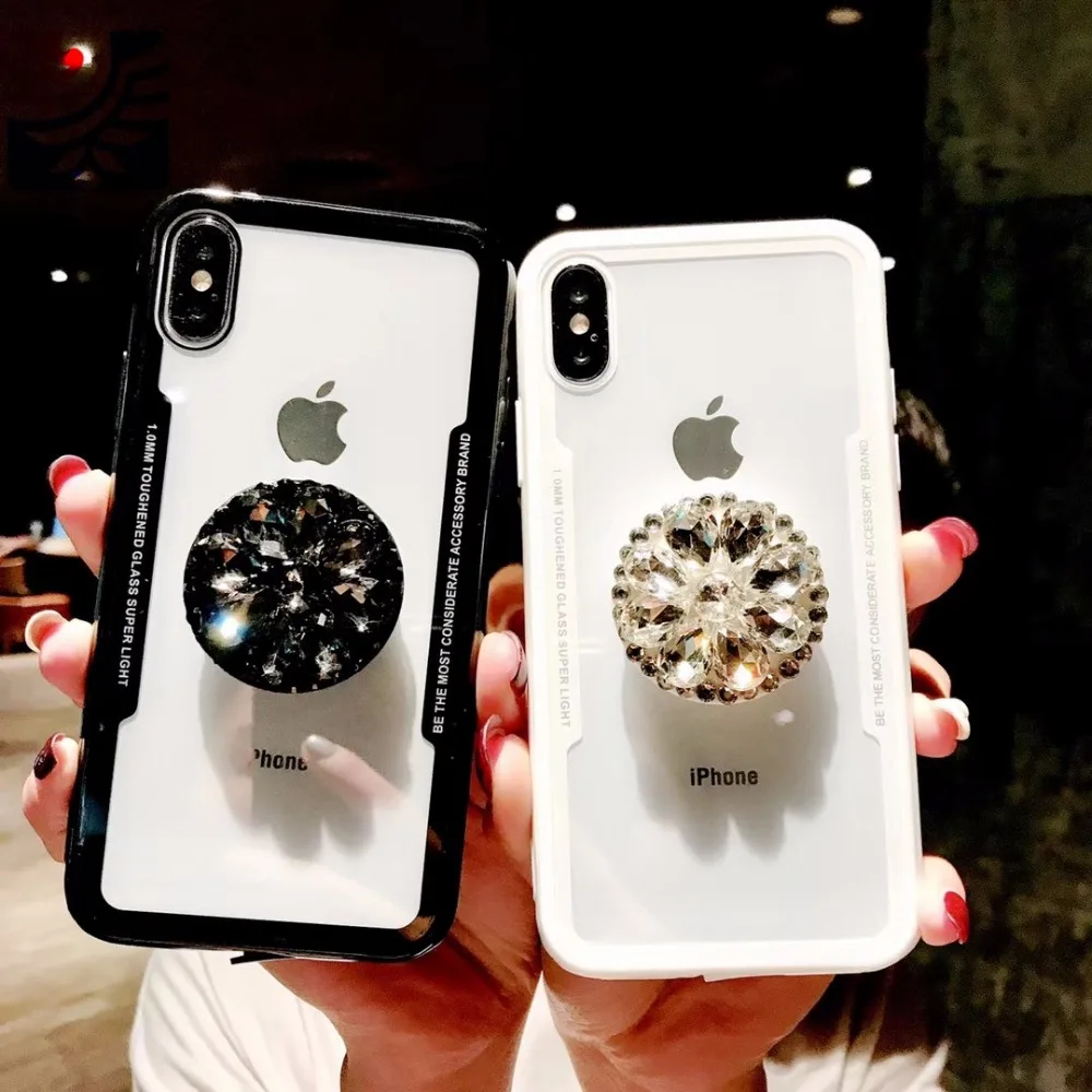 PEIPENG Luxury Transparent diamond phone case Phone Cases Thin and light For iphone 6 6S 7 8 Plus X Xs Max Christmas gift01_