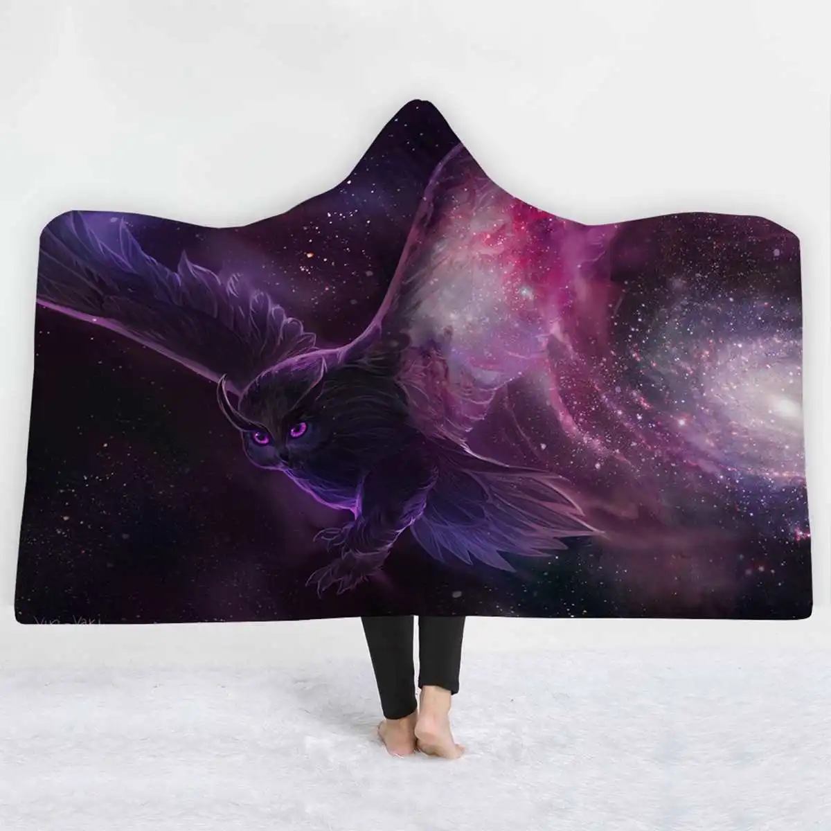 3D Рисунок, двойные животные, Вселенная, планета, с капюшоном, плюшевое одеяло, толстовка, мягкий диван, теплый, обертывается, моющееся одеяло для мужчин и женщин - Цвет: 14