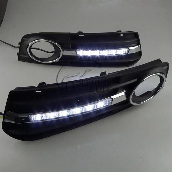 D_YL автомобильный Стайлинг led DRL для Audi A4 B8 Sedan Avant 2009-2012 led дневной ходовой светильник s led Противотуманные фары светильник для автомобиля stylin