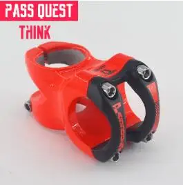 Пасс QUEST горный велосипед из сплава MTB Руль Riser 31,8 ручка Клип диаметр-0 градусов 45 мм - Цвет: Красный
