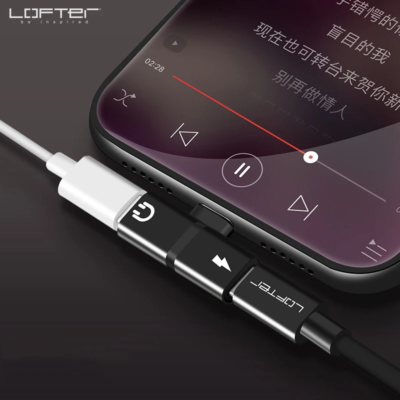 Dual 2 in1 for Lightning Adapter Charging Adapter For iPhone 8 Plus X IOS 10 11 12 Charger Splitter Headphone Adapter Converter