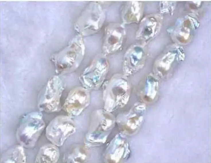 GORGEOUS AAA 16-25mm baroque white pearl necklace 18&quot 36&quot | Украшения и аксессуары