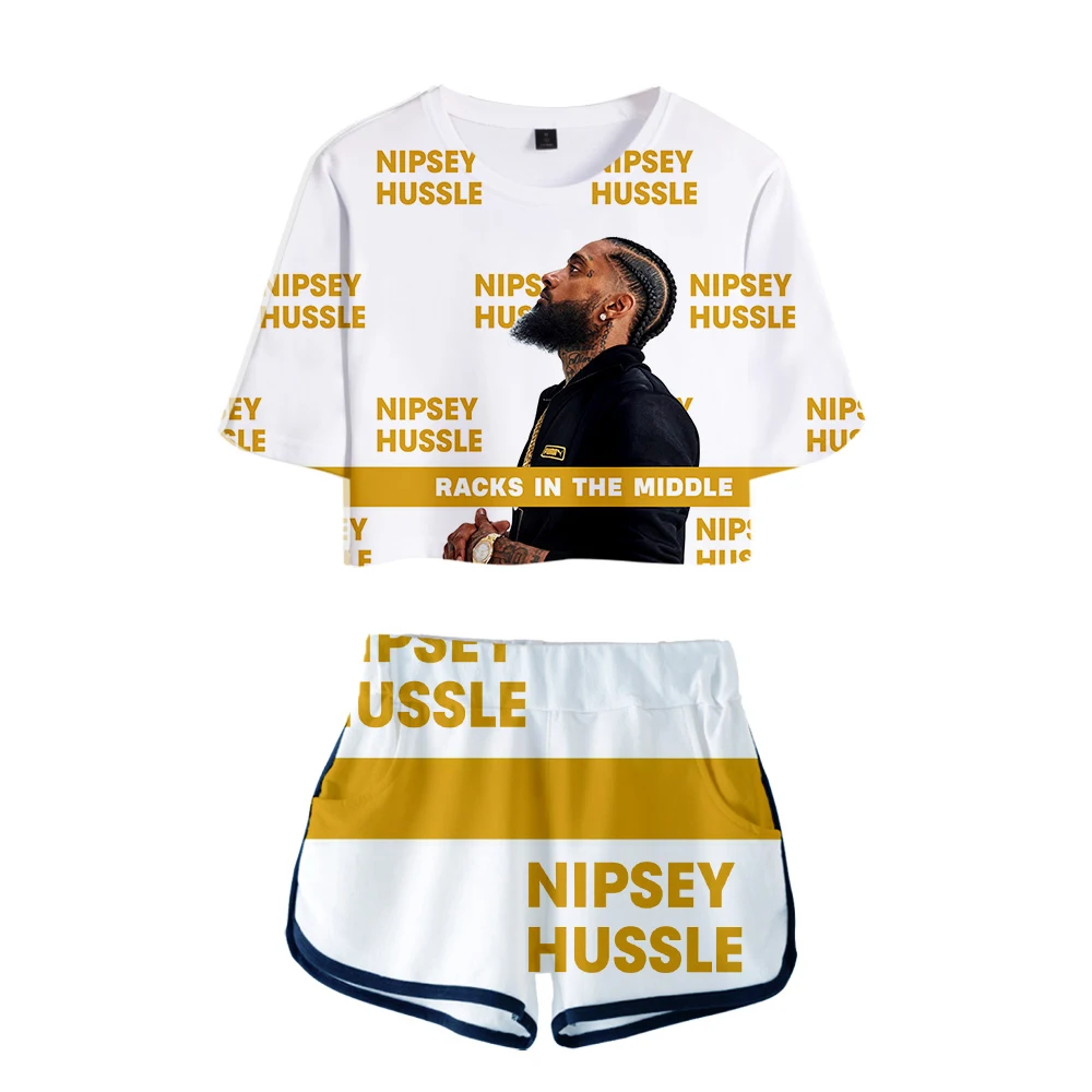 3D Rep nipsey hussle s женские наборы с принтом сексуальные комплекты из двух частей шорты и укороченные топы 2019