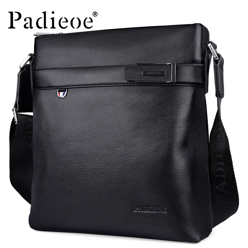 

Padieoe Top Quality Genuine Leather Men's Shoulder Bag Fashion Casual Durable Business men Messenger Bag Luxury male Handbag