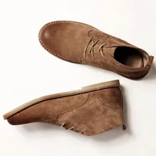 Классические ботинки из натуральной кожи; модные мужские кожаные ботинки Martin; популярные высокие ботинки-дезерты; кожаная обувь