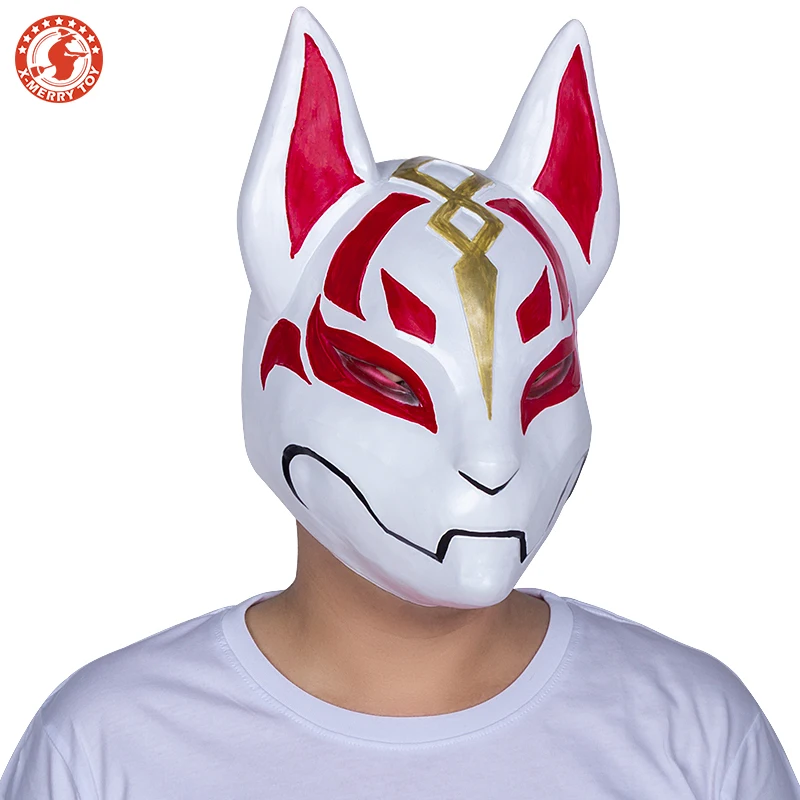 

2019 New Game Drift Cosplay Face Mask Animal Full Head Adult Latex Fox Mask Halloween Fancy Dress