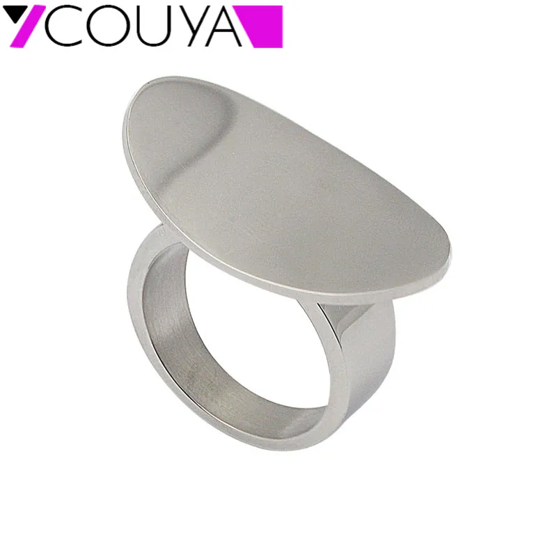 US Size 6 7 8 9 New Fashion Female Wedding Bands Jewelry Stainless Steel Party Engagement Ring for Women Flat Rings R10077|rings women