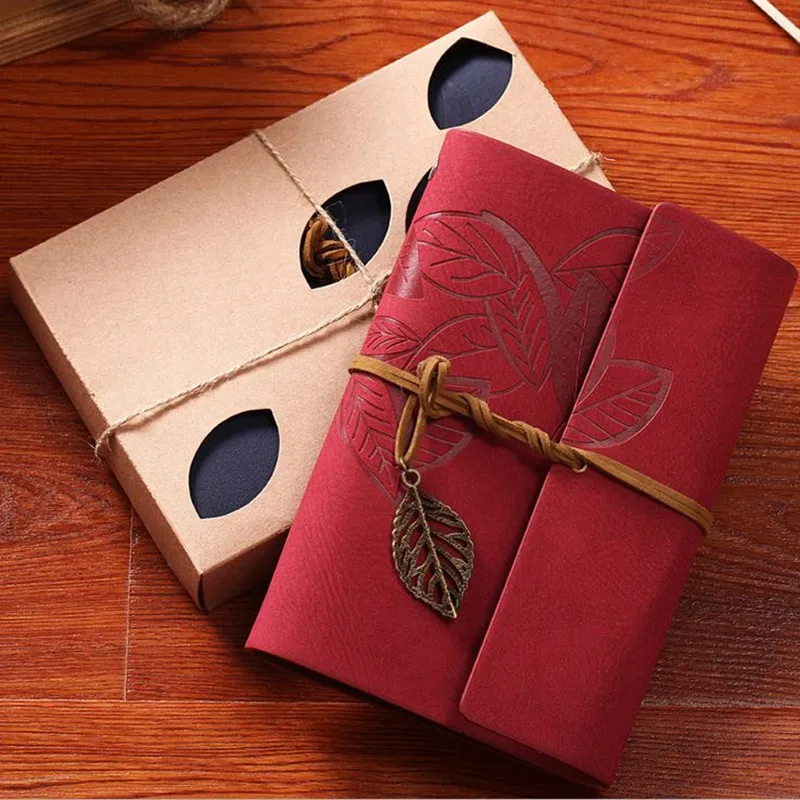 

Coloffice 1PC PU Leather Surface Of The Notebook Leaves Business Spiral Notebook Diary Notepad Vintage Notebook Traveler Journal