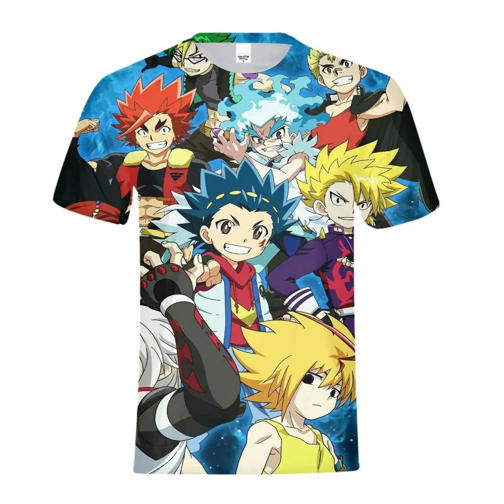 

Beyblade Burst Game Kids Anime Print Tshirt Boys Girls Modis Short Sleeve Tops Tees Shirt Baby Summer Clothes Funny T-shirt