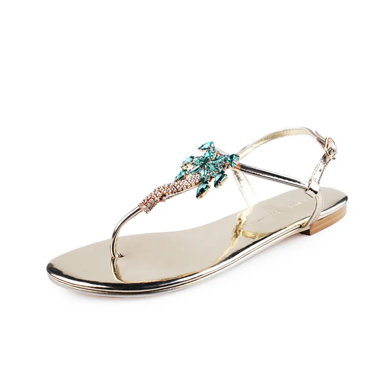 Estrecha Mujer Tangas Flip Pic Pic De Jeweled Mujeres Banda Cristal As flop Pisos A Sandalias Mano Flores as Hechas Palmera Nuevos 2018 qXT77O