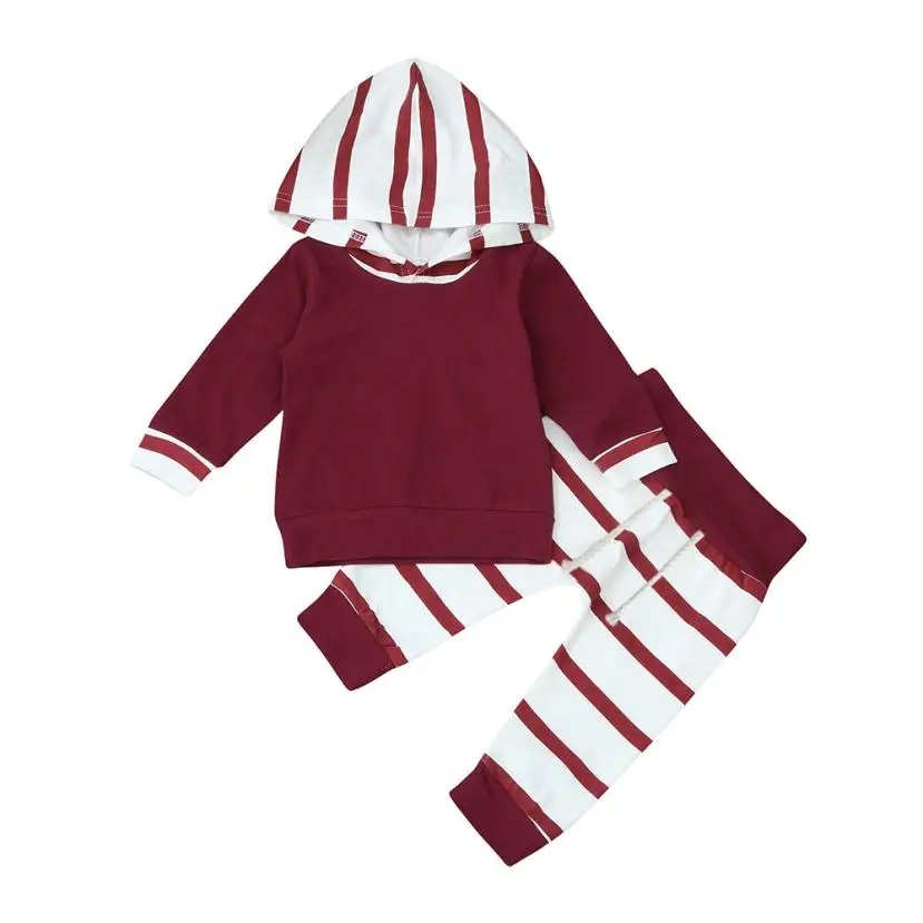 2pcs Christmas Newborn Baby Girls Boys Clothes Set Long Sleeve Tops Pants C#P5