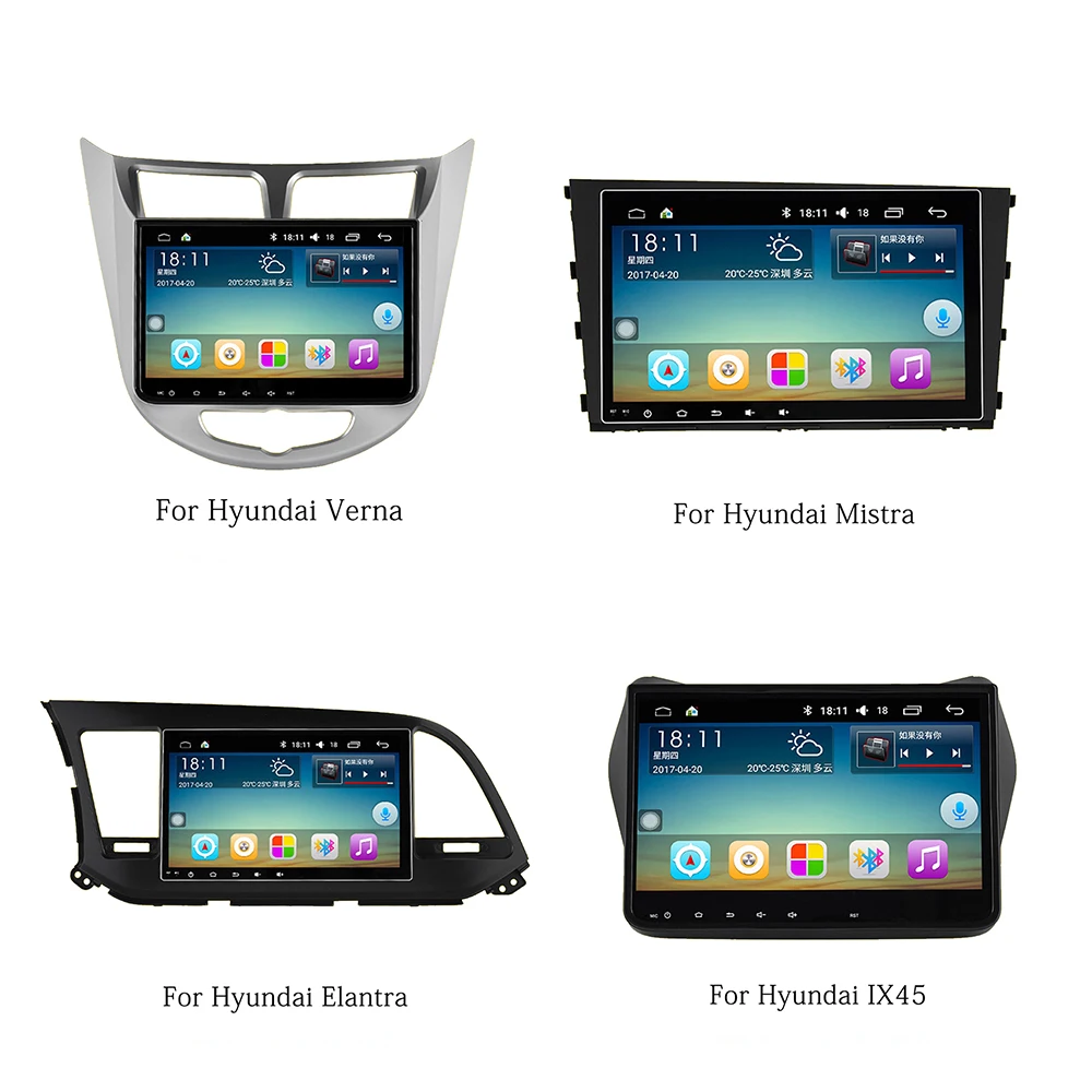 Panlelo Android 7.1 Car Stereo For Hyundai Avante IX25 IX45 Verna New Tucson Mistra Elantra 2 Din GPS Navigation Auto Radio 