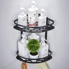 Космическая алюминиевая черная угловая корзина для ванной продукты держатель шампуня косметические стеллажи для хранения душ Caddy Sheves аксессуары для ванной