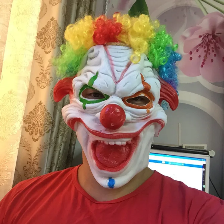 Hallowen Clown Mask Big Red nose clown mask realistic Party Masquerade