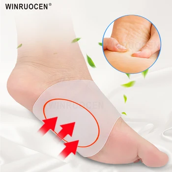 

WINRUOCEN Silicone Gel High Arch Support Massage Bandage Orthopedic insole Correction Flat Feet Relief foot Fasciitis Plantillas