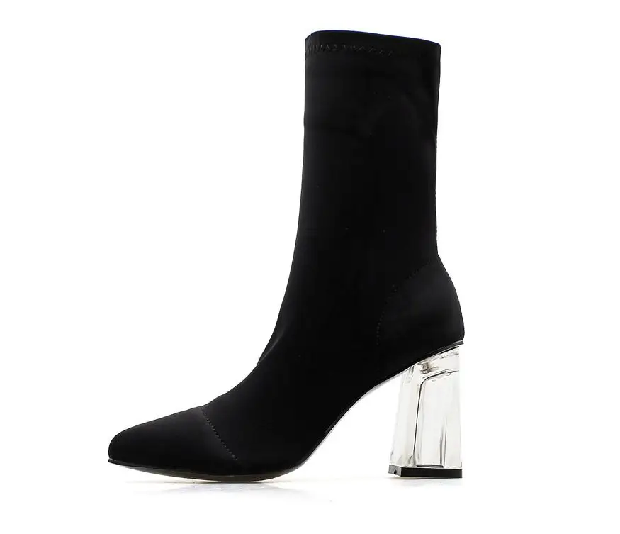 

2019 chaussures femme shoes woman zapatos de mujer women zapatillas high heels botas chaussures femme boots transparent talon