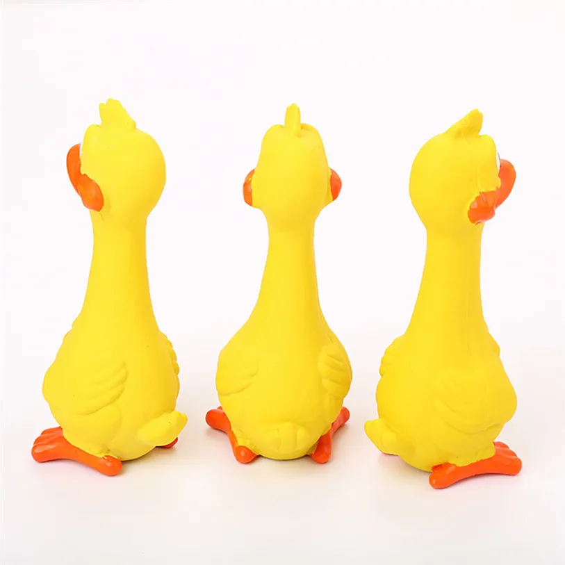 Natural Latex Duck Pet Squeak Toys Cleaning Teeth Sound Play Dog Toys For Small Large Dogs Cats Puppy Molar Chew Toys 40JA3 (5)