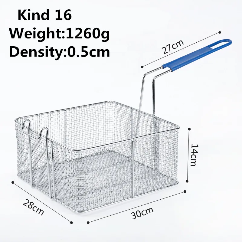 30 видов фритюрница из нержавеющей стали экран картофель фри рамки квадратный фильтр сетки зашифровать фильтры для дуршлага Формы Жарки сетки корзины - Цвет: Kind 16