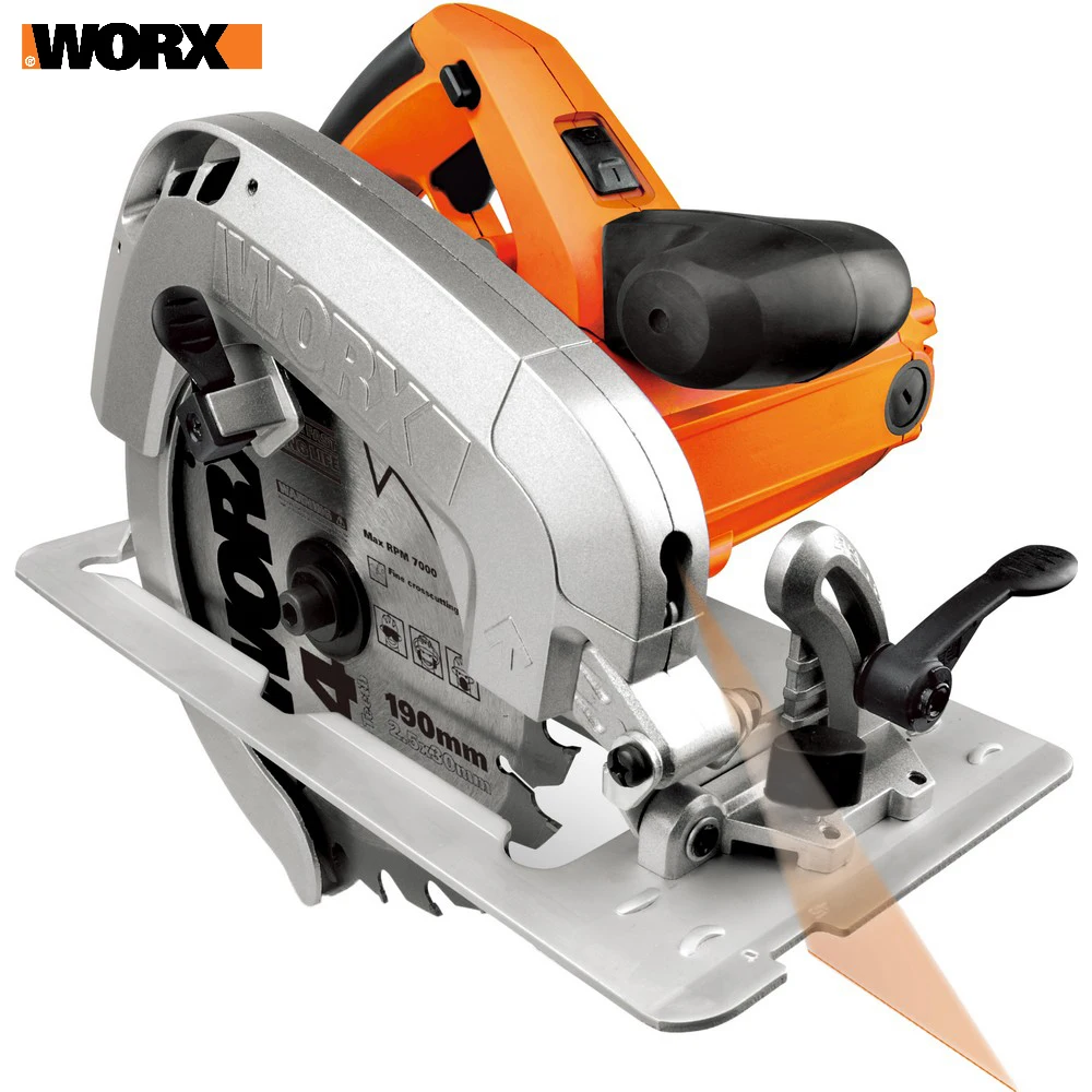 Дисковая пила сетевая WORX WX445 1600Вт 190мм