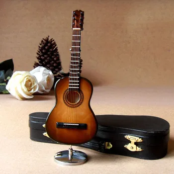 

Mini Handmade Model Classical Guitar Doll Ornament Instrument Birthday Gift