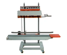 Vertical continuous sealing machine plastic aluminum bags sealer fully automatic packaging closure welding equipment tools