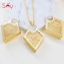 Солнечные ювелирные изделия этнические наборы ювелирных изделий серьги подвеска ожерелье для женщин геометрические ювелирные изделия для помолвки цветочные ювелирные украшения