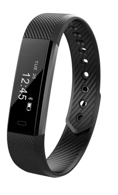 ZGPAX ID115 умный Браслет фитнес-трекер монитор сна трек смарт-браслет часы будильник withStep счетчик PK Fitbit Alta - Цвет: Black