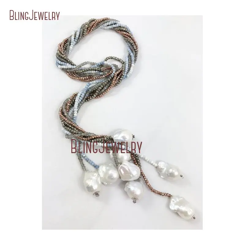 20190413-LN26444-Top Seller  Pearl Lariat Necklace For Less