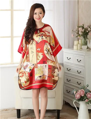 Black Ladies Robe Summer Casual Pajamas Chinese Women Rayon Sleepwear Kimono Bath Gown Nightgown Kaftan Yukata One Size M03