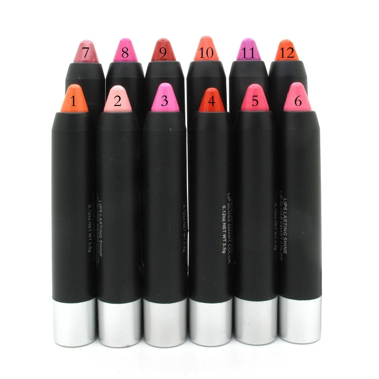 High Quality 12Color/lot Brand Lipsticks Pens Waterproof Makeup Lips