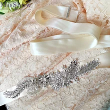 Высокое качество с украшением в виде кристаллов Свадебные ремни атласная свадьбное платье со стразами ремень с жемчугом аксессуары для свадьбы свадебный ленточный пояс