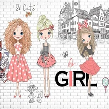 Beibehang пользовательские обои для стен 3 d Большие фото обои городской моды девушка оснастки стены papel де parede папье peint