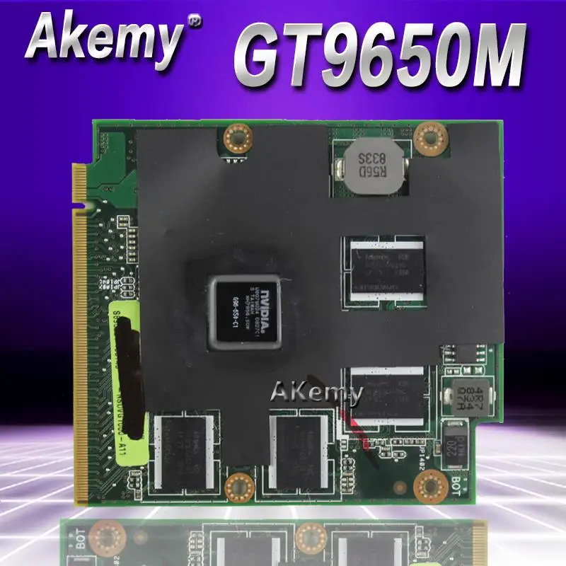 Цена Akemy оригинальный 9650 м GT 9650MGT G96 650 C1 1024MB MXM II vga карты для ASUS X83V N80V M50V M70V X57V F8V A8S F8S N80V ноутбук