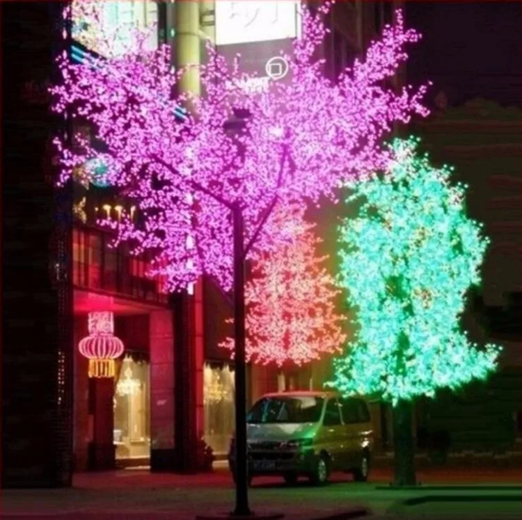 6 Цвет светодио дный Cherry Blossom дерево света светодио дный светильник в виде искусственного дерева 648 шт. светодио дный лампы 1,8 м высота 110/220VAC