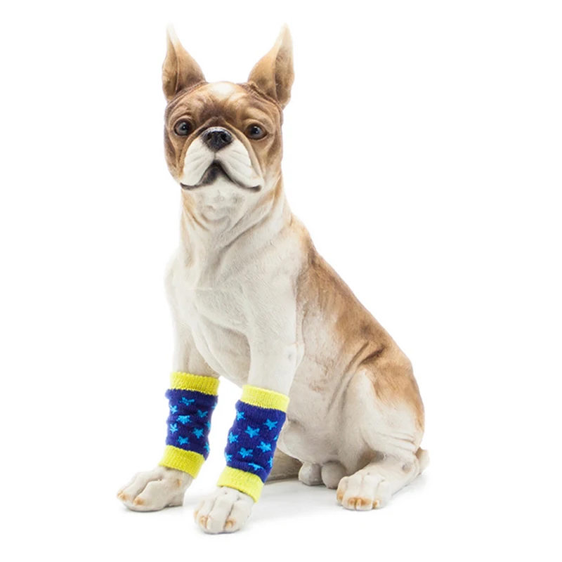 4Pcs/Pack Pet Socks Cover Protection Dog Warm Knee Protector Anti-Skid Pet Legs Warmer Pet Practical Supplies